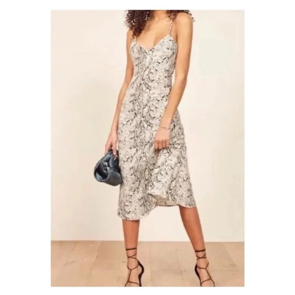 Reformation Kat snake print midi dress - Picture 2 of 12